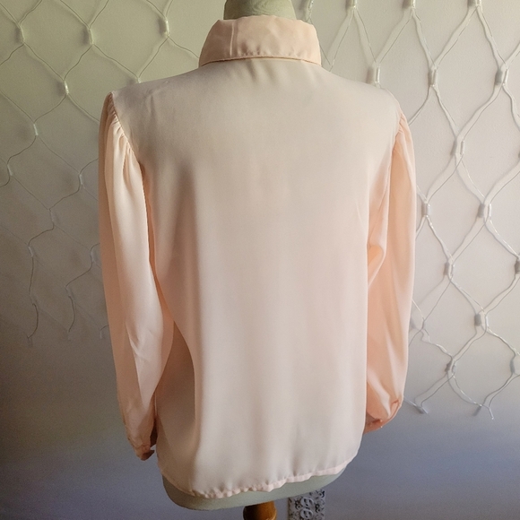 Vintage Karen Scott Blouse / Blush Pink / Size 10 - Picture 5 of 7